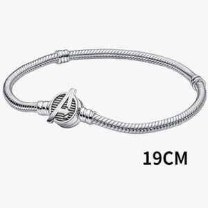 Marvel inspired Silver Bracelet with Avengers Logo 7.5 inches
